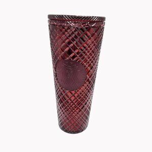 Starbucks Holiday 2022 Christmas Merlot Jewel Studded Tumbler Venti No Straw